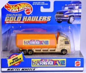 Hotwheels 24K Plated Gold Haulers (Gas Truck) "Exclusive Toys R Us 50 Years Forever" (Hotwheels 1:64 Scale Diecast Collection) “Rare-Vintage” (1998)