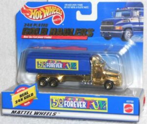 Hotwheels 24K Plated Gold Haulers (Tanker) "Exclusive Toys R Us 50 Years Forever" (Hotwheels 1:64 Scale Diecast Collection) “Rare-Vintage” (1998)