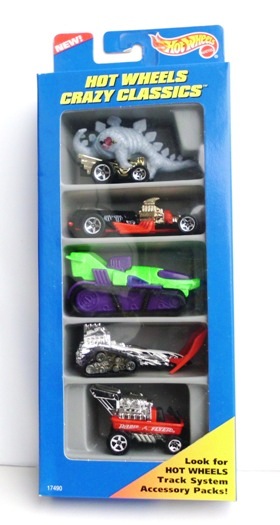 Crazy Classics Gift Pack "1st Release 1996 Square Corner Box" (Hotwheels 1:64 Scale 5-Car Box Set) “Rare-Vintage” (1996)