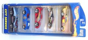 images City Service Gift Pack “Multi-Colors-Collection w/Various Wheels” (Hotwheels 1:64 Scale 5-Car Box Set) “Rare-Vintage” (2000)