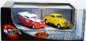images Cool Custom 2 “Cool Classic Series” (Hotwheels "Exclusive Limited Edition 1:64 Scale" Cool Custom 2 Plexi-Case 2-Car Set) "Rare-Vintage" (2000)