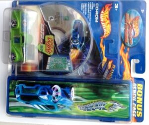 Super Smooth Cyber Energy Car (Green w/“Bonus Pencil Case & CD” (Hotwheels “Race Back To School” Series 1:64 Scale Collection) “Rare-Vintage” (2001)
