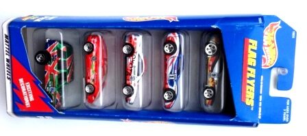 images Flag Flyers Gift Pack “Multi-Colors-Collection w/Various Wheels” (Hotwheels 1:64 Scale 5-Car Box Set) “Rare-Vintage” (1997)