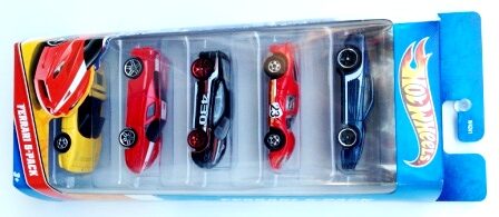 images Ferrari 5-Pack Gift Pack “Multi-Colors-Collection w/Various Wheels” (Hotwheels 1:64 Scale 5-Car Box Set) “Rare-Vintage” (2011)