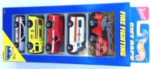 images Fire Fighting Gift Pack “w/2-Exclusive Vehicles-Collection & Various Wheels” (Hotwheels 1:64 Scale 5-Car Box Set) “Rare-Vintage” (1996)