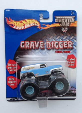 silver grave digger monster truck
