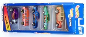 Hotwheels.Com Gift Pack “Multi-Colors-Collection w/Various Wheels” (Hotwheels 1:64 Scale 5-Car Box Set) “Rare-Vintage” (1998)