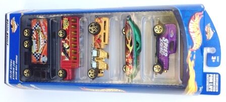 images Hotwheels Circus Gift Pack “Multi-Colors-Collection w/Various Wheels” (Hotwheels 1:64 Scale 5-Car Box Set) “Rare-Vintage” (2000)