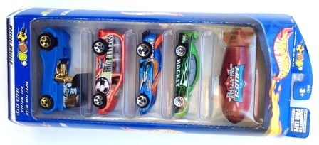 Hotwheels Sports Gift Pack “Multi-Colors-Collection w/Various Wheels” (Hotwheels 1:64 Scale 5-Car Box Set) “Rare-Vintage” (2000)