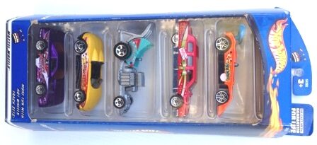 Happy Birthday Gift Pack “Multi-Colors-Collection w/Various Wheels” (Hotwheels 1:64 Scale 5-Car Box Set) “Rare-Vintage” (2000)