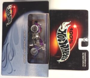 images Harley Davidson Fatboy (Adult Collector-Purple w/White Wall Tires) “100% Hotwheels Limited Edition Series 1:64 Scale Box Set) “Rare-Vintage” (2000)