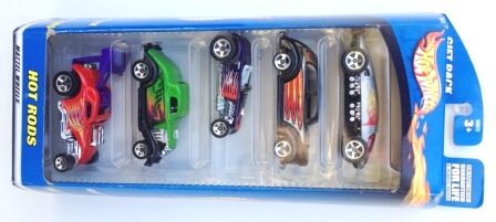 images Hot Rods Gift Pack “Multi-Colors-Collection w/Various Wheels” (Hotwheels 1:64 Scale 5-Car Box Set) “Rare-Vintage” (2000)