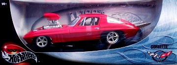 Corvette (Custom-Red) 100% Hotwheels 1:18 Scale "Rare-Vintage" (2000)