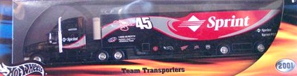 Kyle Petty (#45 SPRINT-TRANSPORTER) HOTWHEELS 1:64 RACING "Rare-Vintage" (2001)