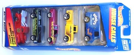 images House Calls Gift Pack “Multi-Colors-Collection w/Various Wheels” (Hotwheels 1:64 Scale 5-Car Box Set) “Rare-Vintage” (1998)