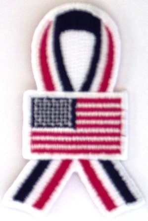 images NBA GWP (U.S.A. Flag & Ribbon Patch) IRON-ON-PATCH (2002)