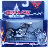 images Outlaw Steel (Black w/Orange Flames) Chopper (1:18 scale) Editio