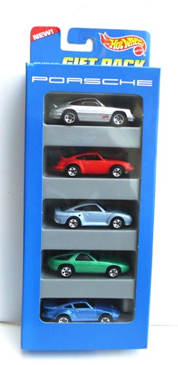 Porsche Gift Pack "All 5 Spoke Wheels" (Hotwheels 1:64 Scale 5-Car Box Set) “Rare-Vintage” (1995)