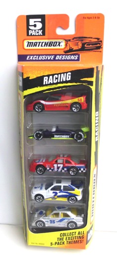 RACING “Exclusive Designs!” (MATCHBOX 5-PACK 1:64 SCALE COLLECTIBLE SERIES) “Rare-Vintage” (1996)
