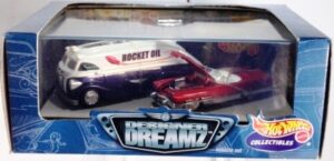 images Designer Dreamz “Rocket Oil & Bizarro” (Hotwheels “Exclusive Limited Edition 1:64 Scale”) 2-Car Set w/Plexi-Case) “Rare-Vintage” (1999)