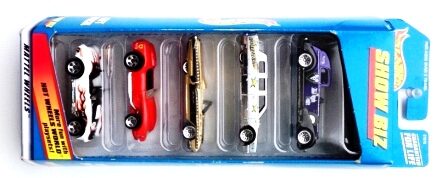 Show Biz Gift Pack “Multi-Colors-Collection w/Various Wheels” (Hotwheels 1:64 Scale 5-Car Box Set) “Rare-Vintage” (1998)