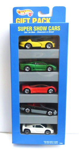 Super Show Cars Gift Pack "ALL 5-Spoke Wheels" (Hotwheels 1:64 Scale 5-Car Box Set) “Rare-Vintage” (1995)
