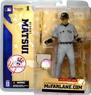 Hideki Matsui - ("New York Yankees") Gray Uniform "Variant" Rookie (Series 8) 2004