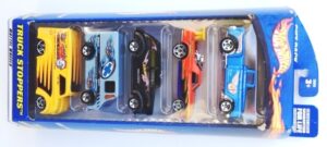 images Truck Stoppers Gift Pack “Multi-Colors-Collection w/Various Wheels” (Hotwheels 1:64 Scale 5-Car Box Set) “Rare-Vintage” (2000)