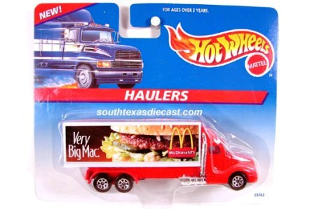 Haulers McDONALDS BIG MAC 1997 Mattel Hot Wheels diecast 